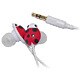 てんとう虫型インイヤーイヤホン Pretty Ladybug Earphone BI-BUGEAR/R （サニーレッド）