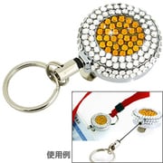 KR10013 001/203 伸縮リール付きキーリング クリアー/トパーズ