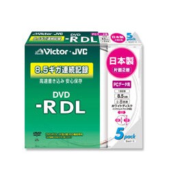 データ用DVD-R DL 片面2層 8.5GB 2-8倍速 インクジェットプリンタ対応 5枚 VD-R85CW5