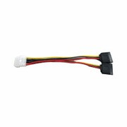 電源変換ケーブル ペリフェラル4P→15P×2 SATA-12V5VX2