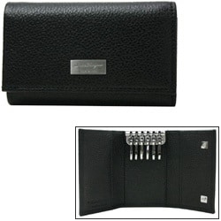 6532 PEBBLE/BLK [6連キーケース] 6532PEBBLE/BLKフェラガモキーケース