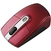 ケーブル巻取り 光学式マウス レッド MA-108HR