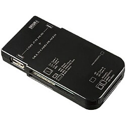 46メディア対応 USB2.0 ハブ付カードリーダライタ ブラック ADR-MLT5HBK