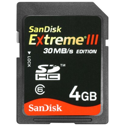 SDHCメモリーカード 4GB 30MB/s Edition SDSDX3-004G-J31 エクストリームIII