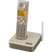 電話機（親機（充電台）と子機1台） サンドブラウン TEL-DJ3-T