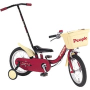 幼児用自転車(14型・押手棒付) アップル いきなり自転車・かじとり式