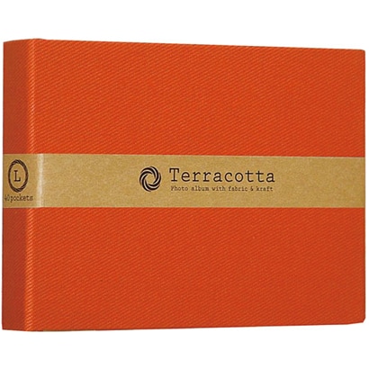 Terracotta（テラコッタ）シリーズ 溶着式ポケットアルバム L判ヨコ レッド TER-LP-70-R