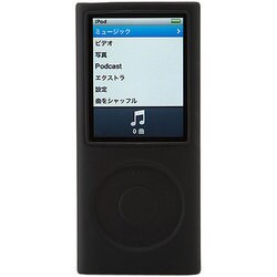 Silicone Case for iPod nano 4th ブラック TR-SCNN4-BK