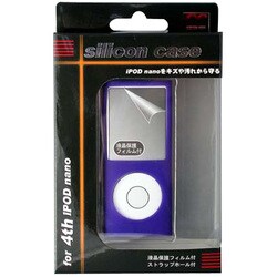 第4世代 iPod nano用 シリコンケース パープル CA-IN01PP