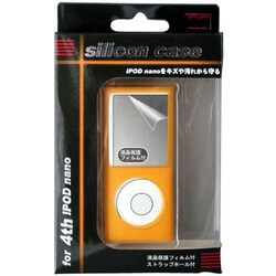 第4世代 iPod nano用 シリコンケース オレンジ CA-IN01OR