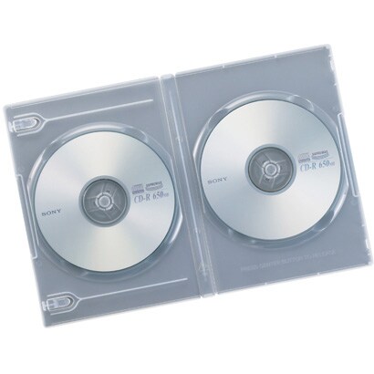 DVDトールケース 2枚収納タイプ 5枚セット ホワイト BC01T205WH