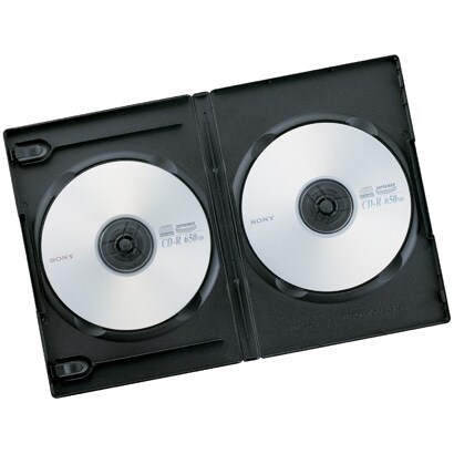 DVDトールケース 2枚収納タイプ 10枚セット ブラック BC01T210BK