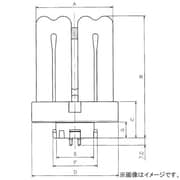 コンパクト形蛍光ランプ ユーラインフラットT GX10q-2口金 3波長形昼光色 13形 FML13EX-D-U