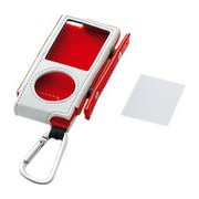 第4世代 iPod nano用 巻取りソフトレザーケース&液晶保護フィルム レッド AVD-LCRA4NRD
