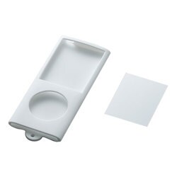 4th iPod nano用シリコンケース&液晶保護フィルム ホワイト AVD-SCA4NWH