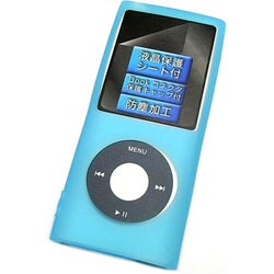 4th iPod nano用シリコンケース スケルトンブルー IPN-GM4/BL