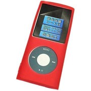 第4世代 iPod nano用 シリコンケース スケルトンレッド IPN-GM4/RD