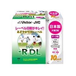 DVD-R DL 片面2層 8.5GB 8倍速対応 インクジェットプリンタ対応 ホワイト ワイドエリアディスク 10枚 VD-R85CR10
