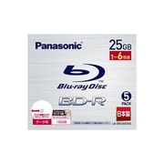 パソコンデータ用Blu-rayディスク 片面1層 6倍速 25GB 追記型 5枚パック LM-BR25MDW5