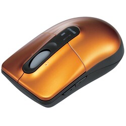 USB接続 ワイヤレス 光学式マウス オレンジ BSMOW01OR