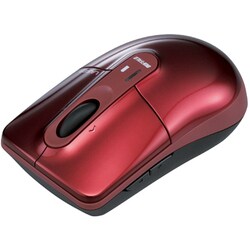 USB接続 ワイヤレス レーザーマウス レッド BSMLW01RD