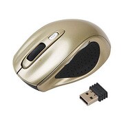 2.4GHzワイヤレス レーザー式5ボタン1チルトホイールマウス Sサイズ シトリンゴールド SLATSRF01GD