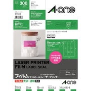 レーザープリンタラベル 透明光沢フィルム A4判 53.3×25.4mm 30面 10シート 31583
