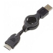 MBC415BK データ通信巻取USB充電コードFOMA　黒 [USB充電コード]