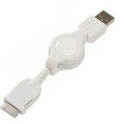 MBC415WH データ通信巻取USB充電コードFOMA　白 [USB充電コード]