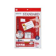 インクジェットプリンタ用名刺用紙 マイクロミシン 両面印刷用 光沢紙 10面 10枚 KJVSG10