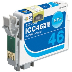 エプソンICC46互換インクカートリッジ シアン NIE-ICC46