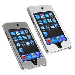 iPod touch用 ドレスアップ（着せ替え）パネル付きクリスタルケース ホワイト×シルバー RA-PC421W