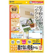下地が透けないマルチラベル つやなし 名刺サイズ 10面 20シート LB-EM24