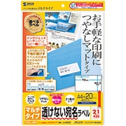 下地が透けないマルチラベル つやなし 21面 20シート LB-EM26