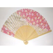 シルク扇子 ラメうさぎ