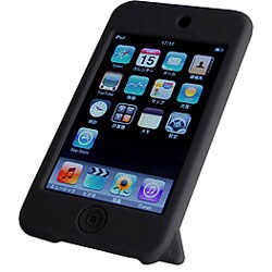 iPod touch用 防塵加工シリコンケース ブラック RA-SC421K