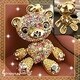 キラキラクマストラップ ゴールディーク