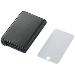 2nd iPod touch用巻き取りソフトレザーケース 液晶保護フィルム付 ブラック AVD-LCRA2TBK