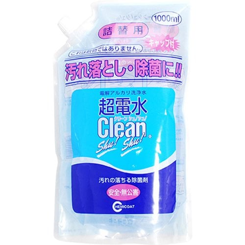 ケミコート 超電水 クリーンシュシュ 詰替用 1000ml [電解アルカリ洗浄水]