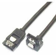 ストッパー付 SATAIIラウンドケーブル 片側L型コネクタ 50cm PRSD50BK