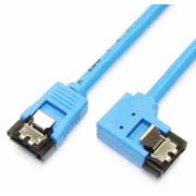 SATAIIラウンドケーブル 片側L型コネクタ（左向）ストッパー 30cm PRSL30BL