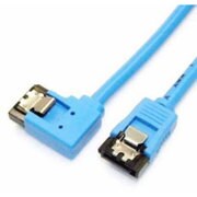 SATAIIラウンドケーブル 片側L型コネクタ（右向）ストッパー 15cm PRSR15BL