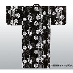 525 [ユカタジ 黒雪輪 女浴衣 L]
