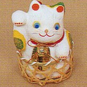 FA1 [フク招き猫 手作り和紙]