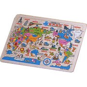 ア187 [木製知育パズル 世界地図]