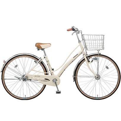 自転車（26型） ホワイトベージュ VIATORE（ヴィアトーレ）・ガチガチロック （3段変速） B-VA633-T