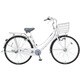 自転車（26型） GCホワイト Tough Mama（タフママ）・ガチガチロック・シルバーバージョン （3段変速） B-TMS63-F
