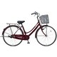 自転車（26型） ワインレッド Tough Mama（タフママ）・ガチガチロック・ブラックバージョン （3段変速） B-TMB63-R