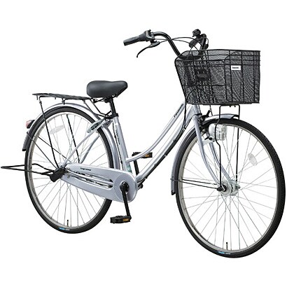 自転車（26型） シャトルシルバー Tough Mama（タフママ）・ガチガチロック・ブラックバージョン （3段変速） B-TMB63-S