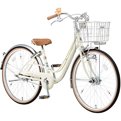 自転車（24型） F：アイボリーホワイト アンサンブル・ガールズ B-SBGN412-F